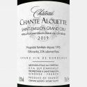 Saint Emilion Grand Cru AOC 2019 - Château Chante Alouette Saint Emilion Grand Cru AOC 2019 - Château Chante Alouette