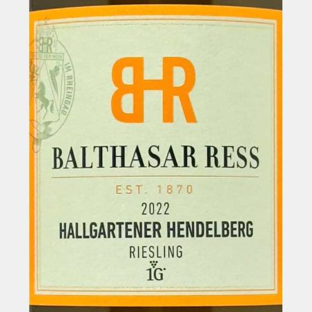 Riesling Rheingau Hallgartener Hendelberg trocken VDP 2022 Bio - Balthasar Ress