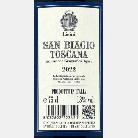 San Biagio Rosso Toscano IGT 2022 - Lisini
