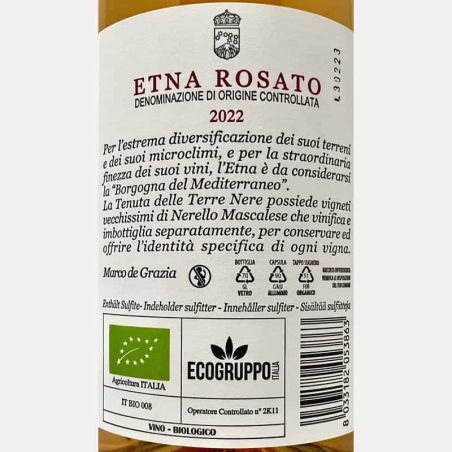 Etna Rosato Sicilia DOC 2022 Bio - Tenuta delle Terre Nere