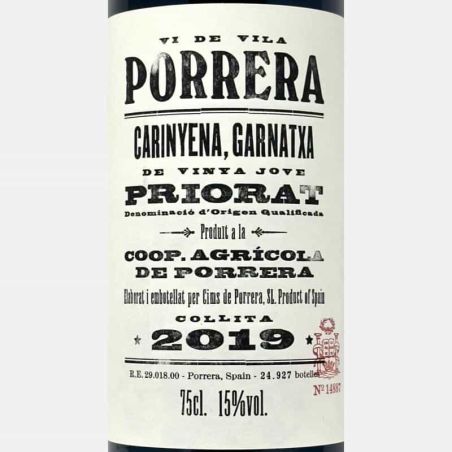 Vi de Vila de Porrera Priorat DOQ 2019 - Cims de Porrera