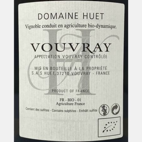 Vouvray Le Haut-Lieu demi-sec AOC 2015 Bio - Domaine Huet