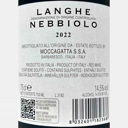 Nebbiolo Langhe DOC 2022 - Moccagatta