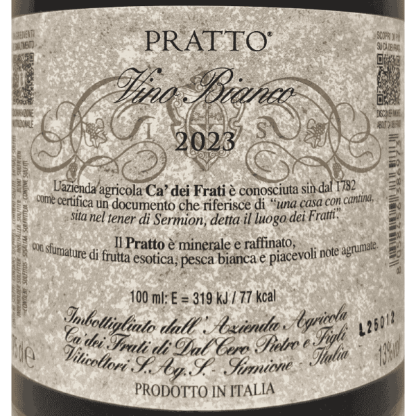 Pratto Vino Bianco VdT 2023 - Ca dei...