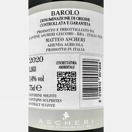 Barolo Blue Label DOCG 2020 - Matteo Ascheri