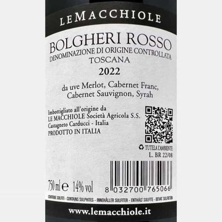 Bolgheri Rosso DOC 2022 - Le Macchiole