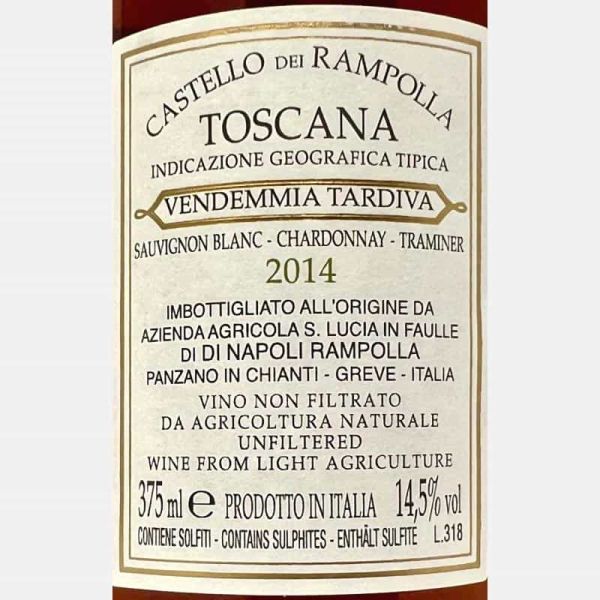 Trebianco Vendemmia Tardiva Dolce Toscana IGT 2014 0,375L - Castello dei Rampolla Trebianco Vendemmia Tardiva Dolce Toscana IGT 2014 0,375L - Castello dei Rampolla