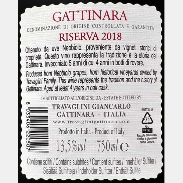 Gattinara Riserva DOCG 2018 - Travaglini Gattinara Riserva DOCG 2018 - Travaglini