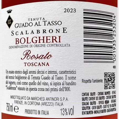 Rosato Scalabrone Bolgheri DOC 2023 - Antinori Tenuta Guado al Tasso