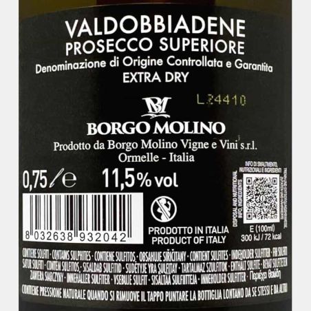 Prosecco Valdobbiadene Superiore Extra Dry DOCG - Borgo Molino