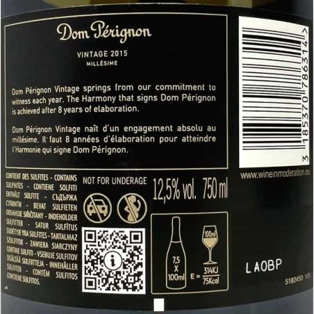 Champagne Dom Perignon Brut Vintage AOC 2015 Gift box - Dom Perignon