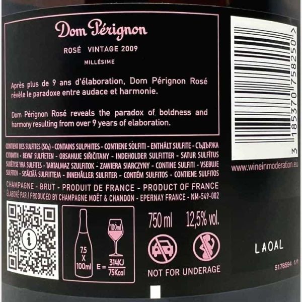 Champagne Dom Perignon Rosé Brut Vintage AOC 2009 Geschenkbox - Dom Perignon Champagne Dom Perignon Rosé Brut Vintage AOC 2009 Geschenkbox - Dom Perignon