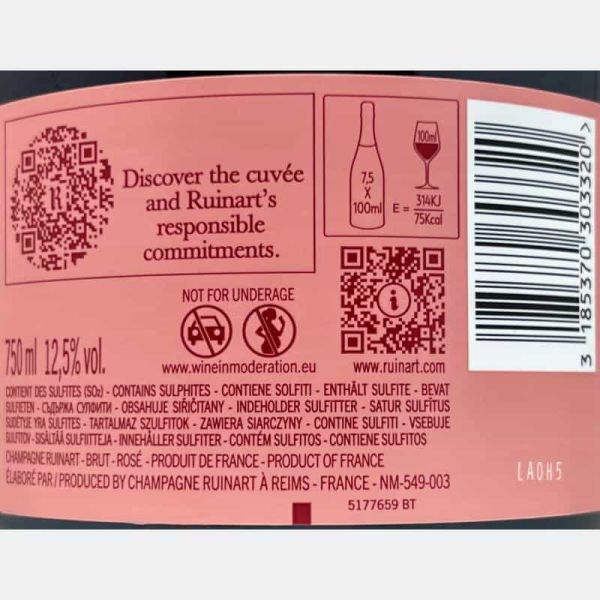Champagne Rosé Brut AOC - Ruinart Champagne Rosé Brut AOC - Ruinart