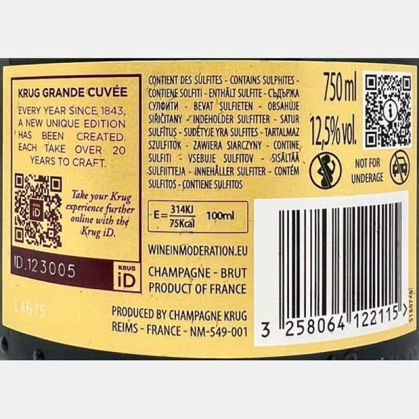 Champagne Grande Cuvee 172 Edition Brut AOC Gift box - Krug Champagne Grande Cuvee 172 Edition Brut AOC Gift box - Krug