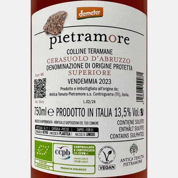 Cerasuolo d'Abruzzo Superiore DOP 2023 Bio - Pietramore