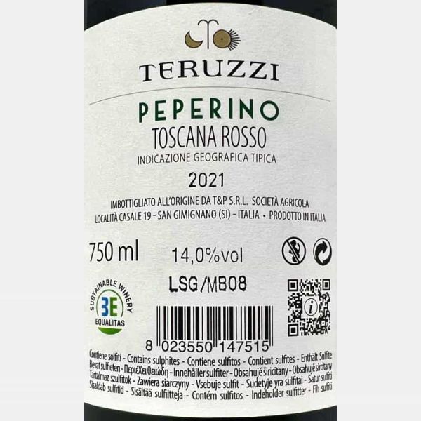 Peperino Rosso Toscana IGT 2021 - Teruzzi Peperino Rosso Toscana IGT 2021 - Teruzzi
