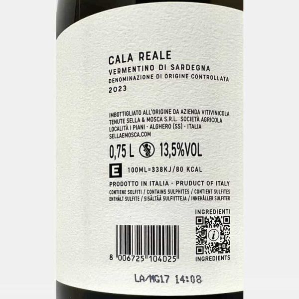Vermentino di Sardegna Cala Reale DOC 2023 - Sella & Mosca Vermentino di Sardegna Cala Reale DOC 2023 - Sella & Mosca