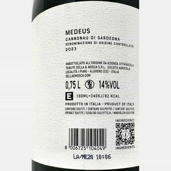 Cannonau di Sardegna Medeus DOC 2023 - Sella & Mosca Cannonau di Sardegna Medeus DOC 2023 - Sella & Mosca