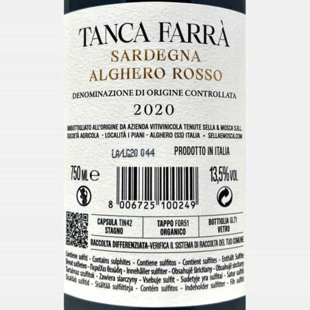 Tanca Farra Sardegna Alghero Rosso DOC 2020 - Sella & Mosca
