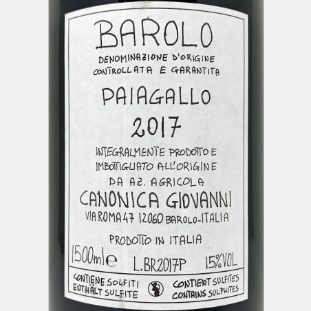 Barolo Paiagallo DOCG 2017 Magnum 1,5L - Giovanni Canonica