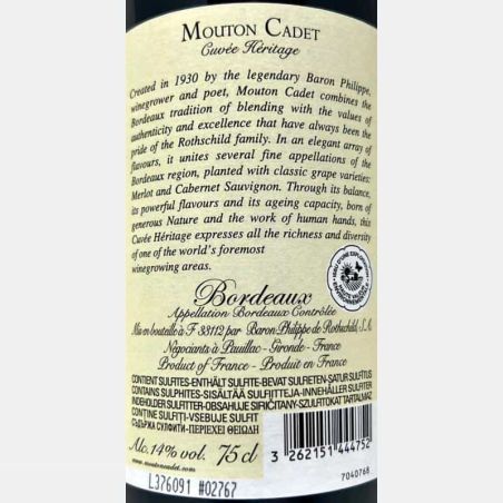 Mouton Cadet Heritage Bordeaux AOC 2020 - Baron Philippe de Rothschild