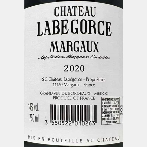 Margaux AOP 2020 - Chateau Labegorce Margaux AOP 2020 - Chateau Labegorce