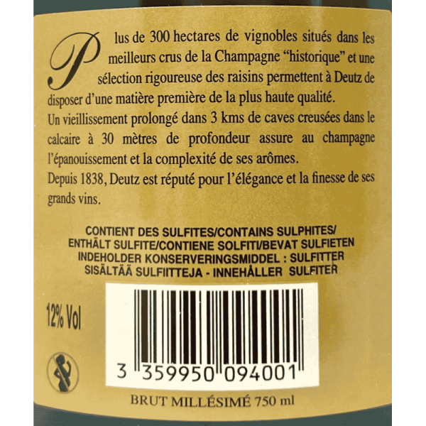 Champagne Brut Millesime AOC 2016 Gift Box - Deutz Champagne Brut Millesime AOC 2016 Gift Box - Deutz