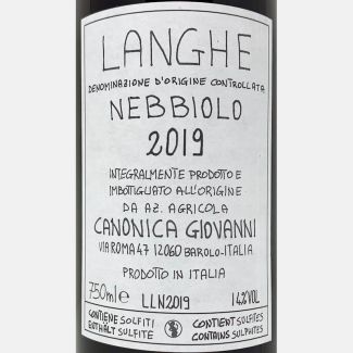 Langhe Nebbiolo DOC 2019 - Giovanni Canonica