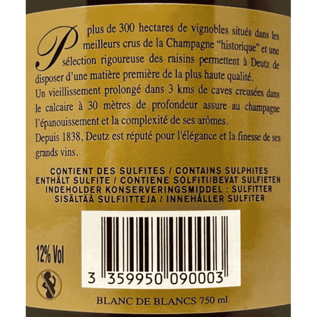 Champagne Blanc de Blancs Brut Millesime AOC 2018 Geschenkbox - Deutz