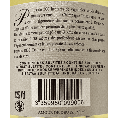 Champagne Blanc de Blancs Amour de Deutz Brut Millesime AOC 2013 Gift Box - Deutz