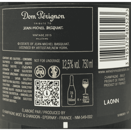 Champagne Dom Perignon Brut Jean-Michel Basquiat Special Edition AOC 2015 Geschenkbox - Dom Perignon