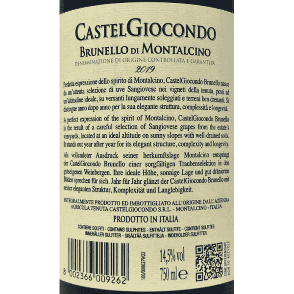 Brunello di Montalcino DOCG 2019 - Castelgiocondo, Frescobaldi Brunello di Montalcino DOCG 2019 - Castelgiocondo, Frescobaldi