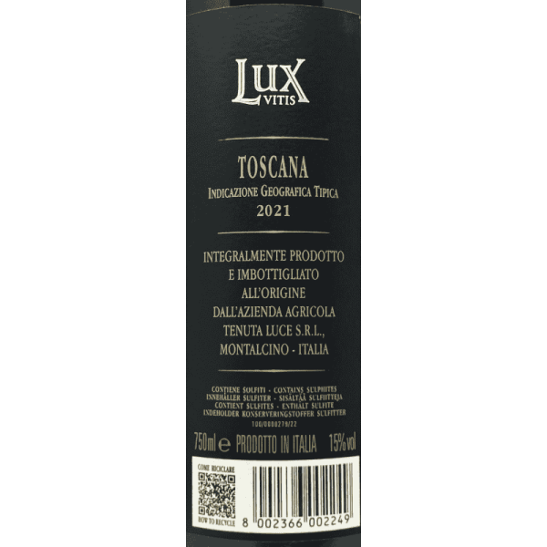 Lux Vitis Toscana IGT 2021 - Tenuta Luce, Frescobaldi Lux Vitis Toscana IGT 2021 - Tenuta Luce, Frescobaldi