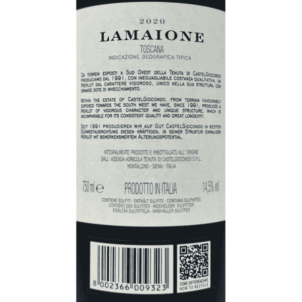 Lamaione Toscana IGT 2020 - Tenuta Castelgiocondo, Frescobaldi Lamaione Toscana IGT 2020 - Tenuta Castelgiocondo, Frescobaldi