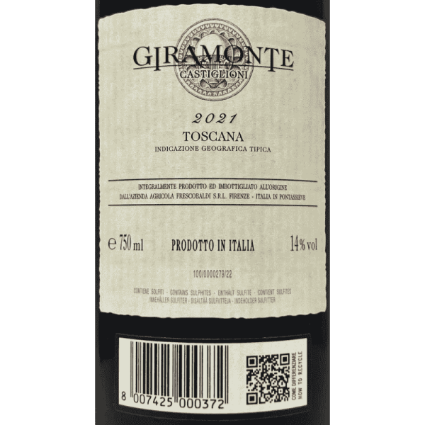 Giramonte Toscana IGT 2021 - Tenuta Castiglioni, Frescobaldi Giramonte Toscana IGT 2021 - Tenuta Castiglioni, Frescobaldi