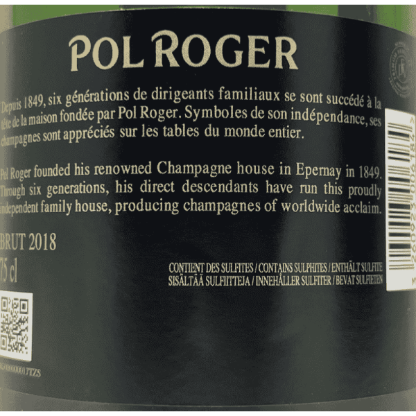 Champagne Vintage Brut AOC 2018 Gift box - Pol Roger Champagne Vintage Brut AOC 2018 Gift box - Pol Roger