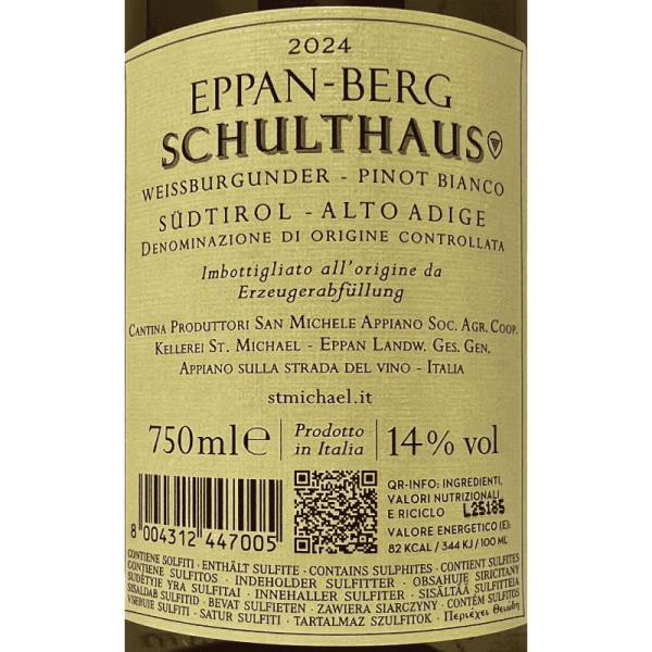 Weissburgunder Eppan-Berg-Schulthaus...