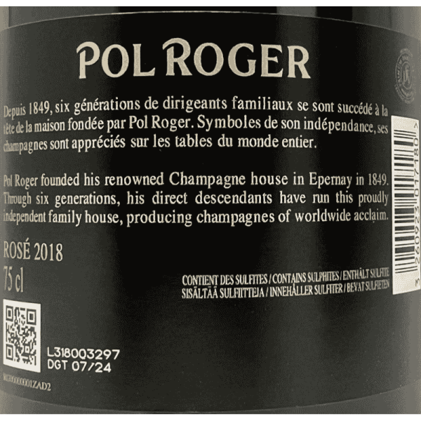 Champagne Rose Vintage Brut AOC 2018 Gift box - Pol Roger Champagne Rose Vintage Brut AOC 2018 Gift box - Pol Roger