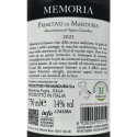 Primitivo di Manduria Memoria DOC 2022 - Produttori di Manduria Primitivo di Manduria Memoria DOC 2022 - Produttori di Manduria