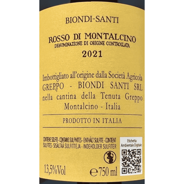 Rosso di Montalcino DOC 2021 - Biondi...