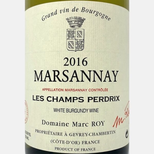 Marsannay Blanc \\"Les Champs Perdrix\\" 2016 – Domaine Marc Roy