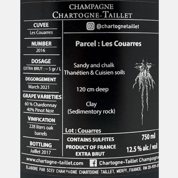 Champagne Les Couarres Extra Brut 2016 - Chartogne-Taillet Champagne Les Couarres Extra Brut 2016 - Chartogne-Taillet
