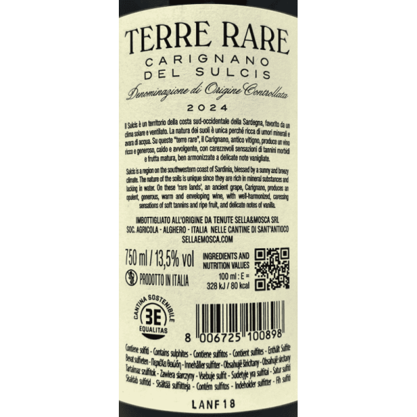 Terre Rare Carignano del Sulcis DOC...