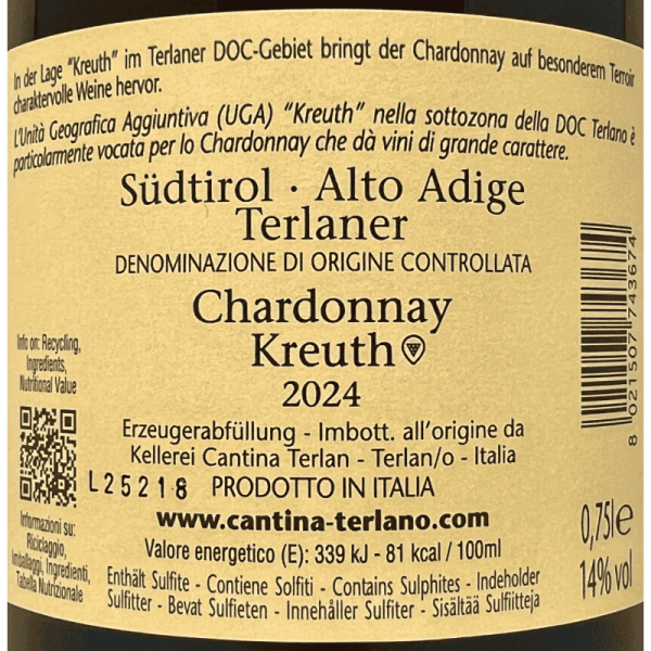 Chardonnay Kreuth Alto Adige Terlano...