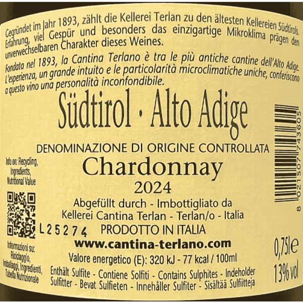 Chardonnay Alto Adige DOC 2024 -...