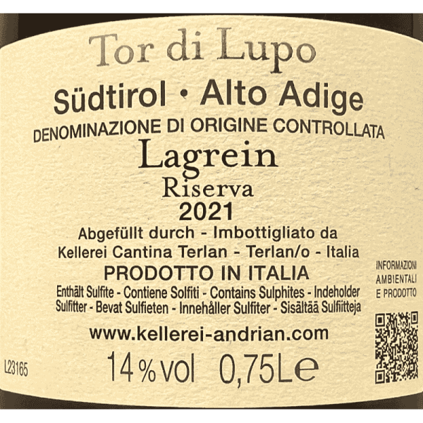 Lagrein Riserva Tor di Lupo Alto...