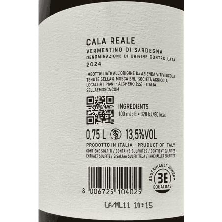 Vermentino di Sardegna Cala Reale DOC 2024 - Sella & Mosca