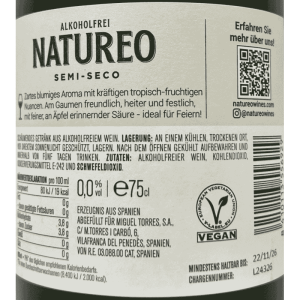 Natureo Sparkling Alchohol Free - Miguel Torres Natureo Sparkling Alchohol Free - Miguel Torres