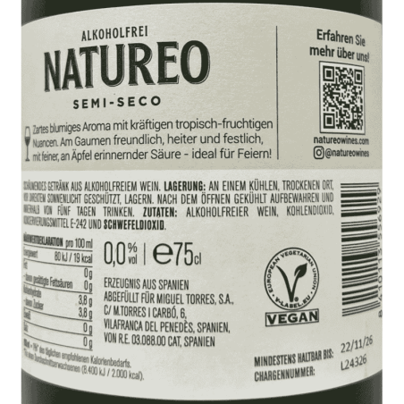 Natureo Sparkling Alchohol Free - Miguel Torres