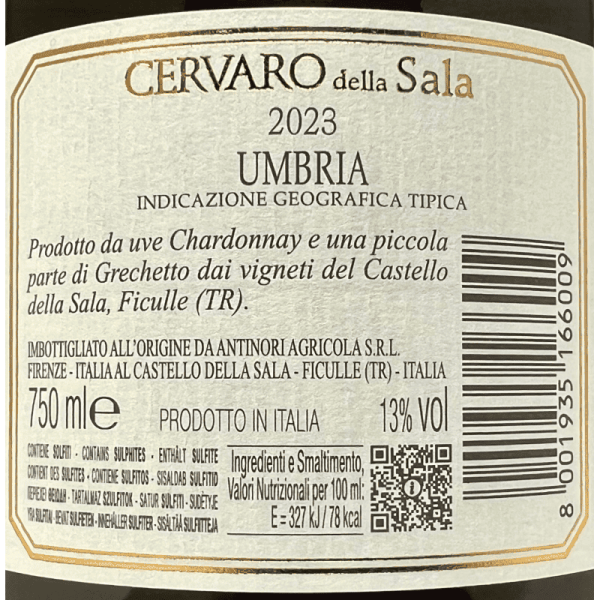 Cervaro della Sala Umbria IGT 2023 -...